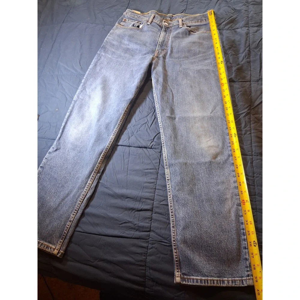 Levis 550 Relaxed Fit Jeans Mens 34x30‎ Medium Wash Blue Denim Tapered Leg